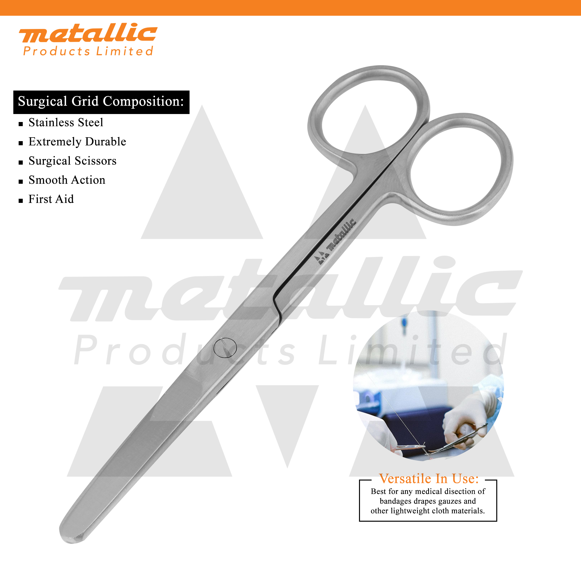 Surgical Scissors B/B 14.5cm STR