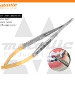 TC Cartroviejo Needle Holder Curved 14cm Gold – Precision Surgical Instrument