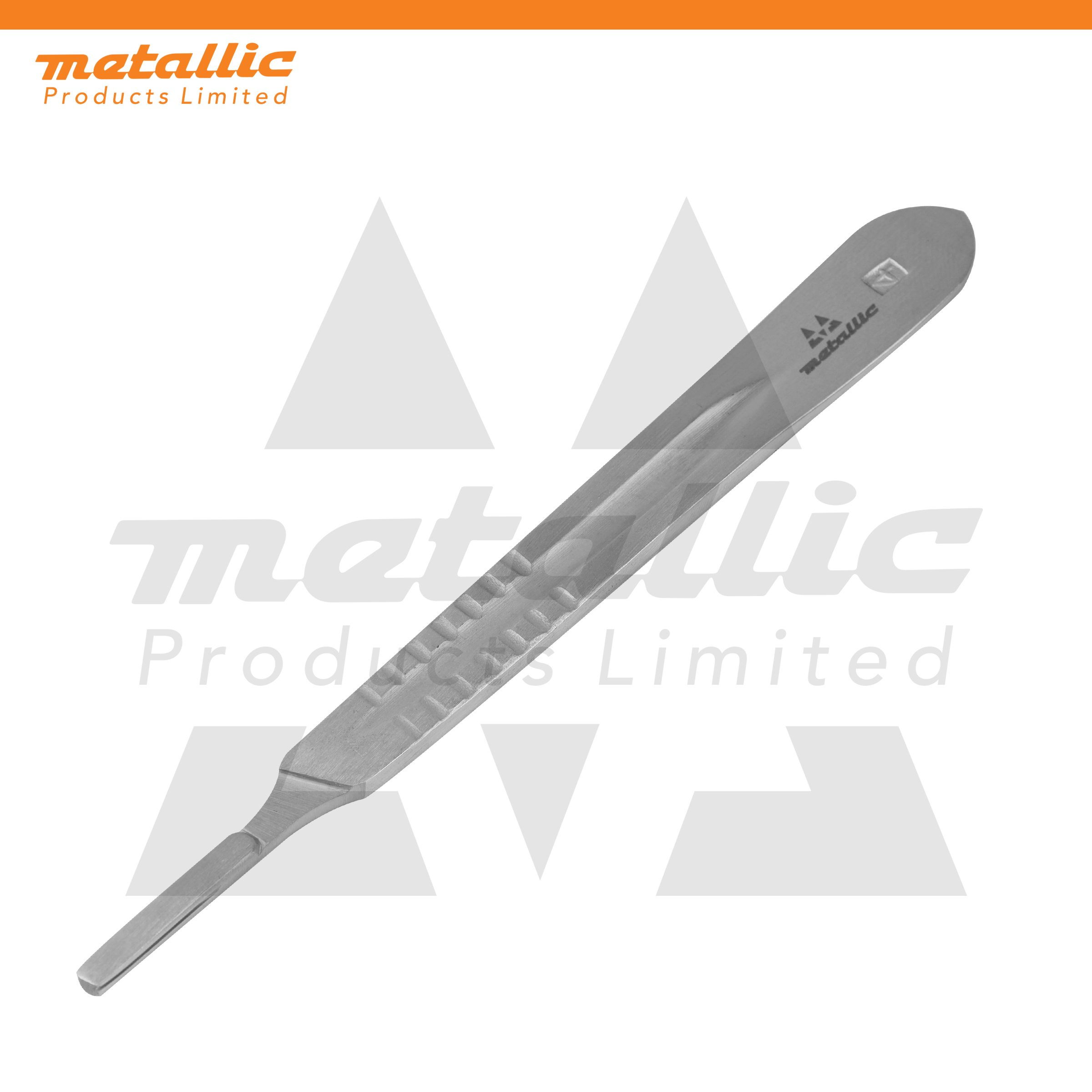 Scalpel Handle No. 4, professional surgical instrument, stainless steel scalpel handle, compatible with disposable blades #20–#25, surgical tool for hospitals, clinics, and laboratories