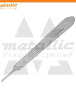 Scalpel Handle No. 3, professional surgical instrument, stainless steel scalpel handle, compatible with disposable blades #10–#24, surgical tool for hospitals, clinics, and laboratories