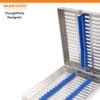 Instrument Cassettes with Furrow Holes, (15 instruments), Blue