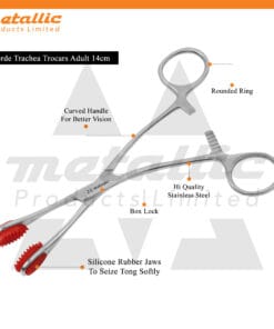 Young Tongue Holding Nipple Stretch Forceps 17cm with Silicon Pad