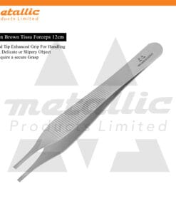 Brown Adson Forceps 12 cm 1x2 Teeth – Stainless Surgical Tissue Forceps