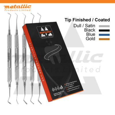 Premium Composite Curettes Fig. 1-5 – Set of 5 Silver Dull Finish