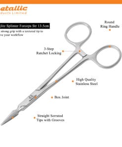 Stieglitz Splinter Forceps Straight 13.5cm – Precision Surgical Instrument