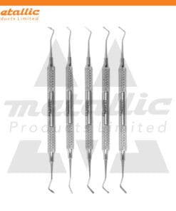 Premium Composite Curettes Fig. 1-5 – Set of 5 Silver Dull Finish