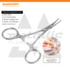 Micro Mosquito Hemostatic Surgical Forceps Curved 10cm
