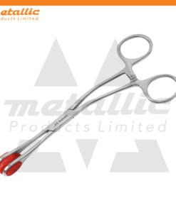 Young tongue holding forceps 17cm with silicone pad jaws
