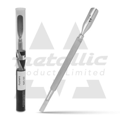 Professional Stainless Steel Dual-Ended Cuticle Pusher & Nail Cleaner Tool for Salon and Home Use