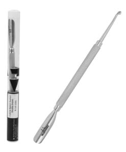 nail cuticle remover tool, dual end cuticle cleaner, metal cuticle remover UK, manicure cuticle tool, nail pusher stainless steel UK, gel nail polish remover tool, nail technician tools UK, professional nail grooming tools