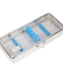 Dental Sterilization Cassette for 5 Instruments with Blue Silicone