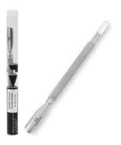 double ended cuticle pusher, stainless steel cuticle pusher, manicure cuticle tool, nail care pusher, salon cuticle pusher, professional cuticle tool, cuticle remover tool, nail grooming tool, ergonomic cuticle pusher