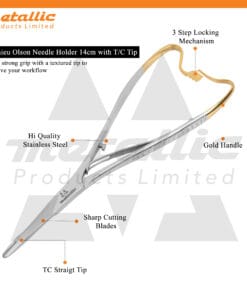 Mathieu Olson Needle Holder 14cm with T/C Tip