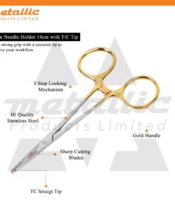 Olson Needle Holder 12cm – T/C Tip for Secure Suturing