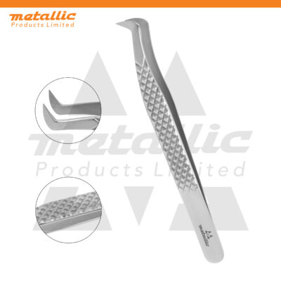 L Type Extension Tweezers 11.5cm, L-Type lash tweezers 11.5cm, stainless steel lash tweezers, professional lash tool, volume lash tweezers