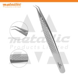 45° lash extension tweezers, short tip lash tweezers, diamond grip lash tweezers, 11.5cm lash extension tweezers, stainless steel lash tweezers