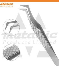 L-Type lash extension tweezer, lash extension tweezers, angled lash tweezers, precision lash tweezers, stainless steel lash tweezer, professional lash tool