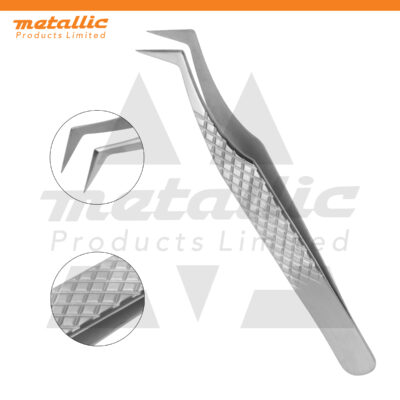 L-Type lash extension tweezer, lash extension tweezers, angled lash tweezers, precision lash tweezers, stainless steel lash tweezer, professional lash tool