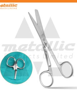 Nurses Scissors 13cm with Pocket Clip – Sharp/Blunt Stainless Steel Medical Tool