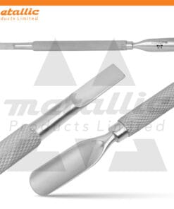 Professional Stainless Steel Dual-Ended Cuticle Pusher & Nail Cleaner Tool for Salon and Home Use
