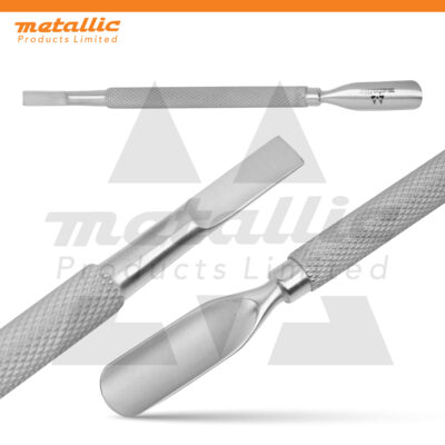 Professional Stainless Steel Dual-Ended Cuticle Pusher & Nail Cleaner Tool for Salon and Home Use