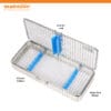 Dental Sterilization Cassette for 5 Instruments with Blue Silicone