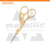 Gold-Plated Stork Scissors – Stainless Steel 3.5in Precision Tool for Embroidery & Manicure