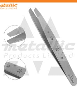 eyebrow tweezers slanted tip, stainless steel eyebrow tweezers, precision eyebrow tweezers, slanted tip tweezers for brows, professional eyebrow tweezers,