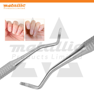 dual-ended pedicure tool stainless steel, toenail cleaner and file tool, professional pedicure cleaner and file, ergonomic pedicure cleaning tool