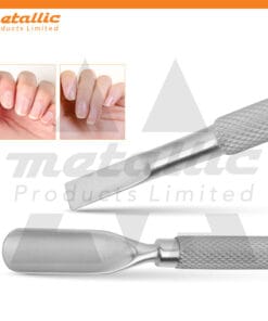 Professional Stainless Steel Dual-Ended Cuticle Pusher & Nail Cleaner Tool for Salon and Home Use
