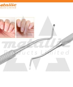 double ended pedicure cleaner, pedicure cleaner 16.5 cm stainless steel, toenail cleaner double ended tool, professional pedicure cleaner stainless steel, dual end nail cleaner pedicure tool, ergonomic pedicure cleaning tool