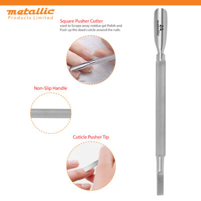double ended cuticle pusher, stainless steel cuticle pusher, manicure cuticle tool, nail care pusher, salon cuticle pusher, professional cuticle tool, cuticle remover tool, nail grooming tool, ergonomic cuticle pusher