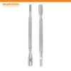 double ended cuticle pusher, stainless steel cuticle pusher, manicure cuticle tool, nail care pusher, salon cuticle pusher, professional cuticle tool, cuticle remover tool, nail grooming tool, ergonomic cuticle pusher