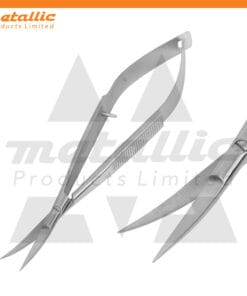 Spring Curved 11.5cm Eyebrow & Eyelash Trimming Scissors – Precision Stainless Steel Grooming Tool