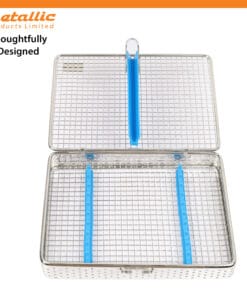 Dental Sterilization Cassette – 10 Instruments, Perforated Autoclave Tray