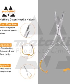 16cm Mathieu Olsen Needle Holder with Tungsten Carbide Tip