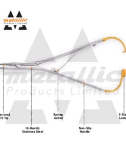 14cm Mathieu Needle Holder with Tungsten Carbide Tip – Precision & Comfort