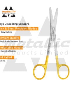 TC Mayo scissors UK, tungsten carbide dissecting scissors, surgical dressing scissors 14cm, straight Mayo scissors dental, medical dissecting scissors UK, premium TC Mayo instrument, stainless steel surgical scissors