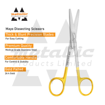 TC Mayo scissors UK, tungsten carbide dissecting scissors, surgical dressing scissors 14cm, straight Mayo scissors dental, medical dissecting scissors UK, premium TC Mayo instrument, stainless steel surgical scissors