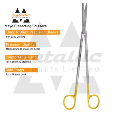 Tonsil Metzenbaum scissors UK, 20cm surgical dissecting scissors, TC tip Metzenbaum scissors, stainless steel surgical scissors UK, ENT dissecting scissors 20cm, tungsten carbide Metzenbaum tool UK, medical dissecting scissors