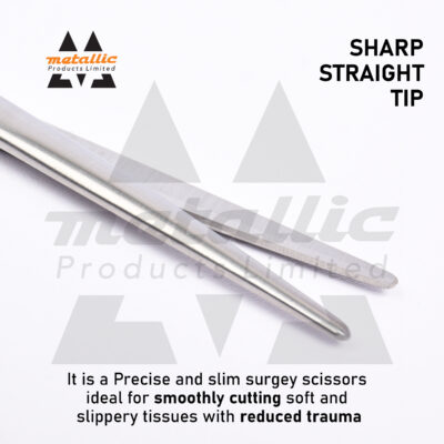 Tonsil Metzenbaum scissors UK, 20cm surgical dissecting scissors, TC tip Metzenbaum scissors, stainless steel surgical scissors UK, ENT dissecting scissors 20cm, tungsten carbide Metzenbaum tool UK, medical dissecting scissors