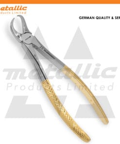 Alternative view of Extracting Forceps Fig. 87 Cowhorn with Gold Plated Handle for Dental Lower Decayed Molars Instruments