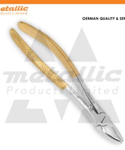 dental extracting forceps #7 UK, upper premolar extraction tool, gold handle dental forceps, stainless steel dental tools UK, reusable dental forceps UK, precision extraction instruments UK, dental extraction pliers for dentists