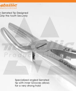 dental extracting forceps #7 UK, upper premolar extraction tool, gold handle dental forceps, stainless steel dental tools UK, reusable dental forceps UK, precision extraction instruments UK, dental extraction pliers for dentists