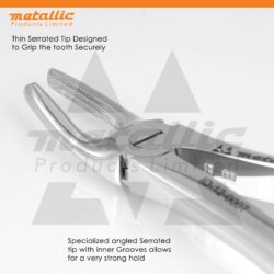 dental extracting forceps #7 UK, upper premolar extraction tool, gold handle dental forceps, stainless steel dental tools UK, reusable dental forceps UK, precision extraction instruments UK, dental extraction pliers for dentists