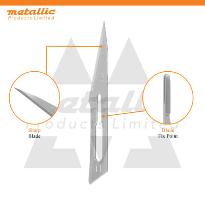 Sterile Scalpel Handle No. 3 with Blade #11 – 50 pcs, individually wrapped for surgical and laboratory use, high-quality #11 surgical blade, professional scalpel blade set, stainless steel surgical instruments, precise scalpel blades for surgery, disposable surgical blades, surgical blade set with handle, surgical tools for hospitals, clinics, and medical schools.