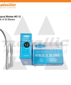 Scalpel Blades #12 – 50 pcs for No. 3 Handle | Surgical Blade, BP Blade, Sterile Disposable #12 Scalpel, Professional Medical Blades