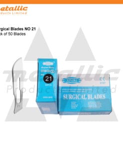 Scalpel Blades #21 – 100 pcs for No. 4 Handle + Free Scalpel Handle | Surgical Blade, BP Blade