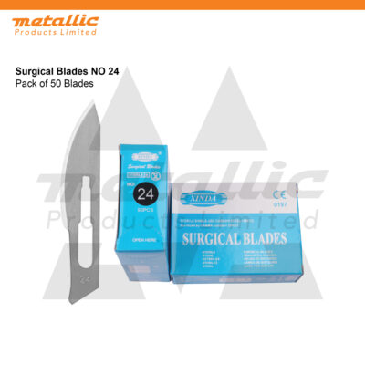 Scalpel Blades #24 – 50 pcs for No. 3 Handle | Surgical Blade, BP Blade
