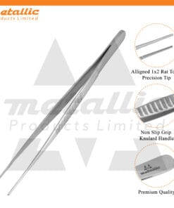 Debakey vascular tissue forceps, 16cm, atraumatic serrated jaws